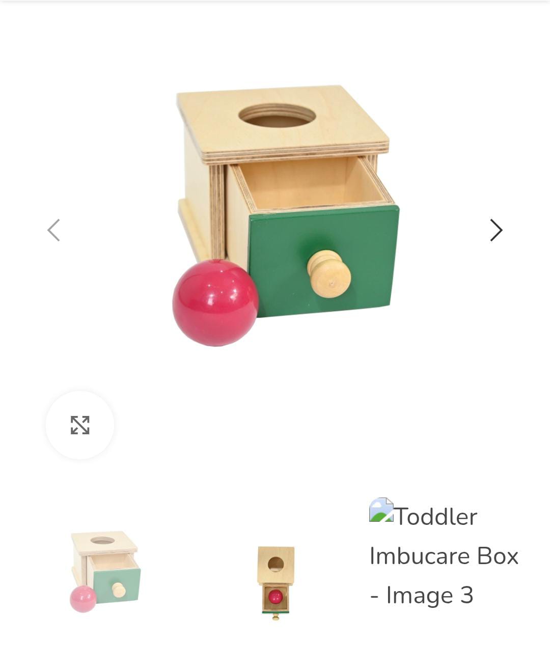 Toddler Imbucare Box with Ball